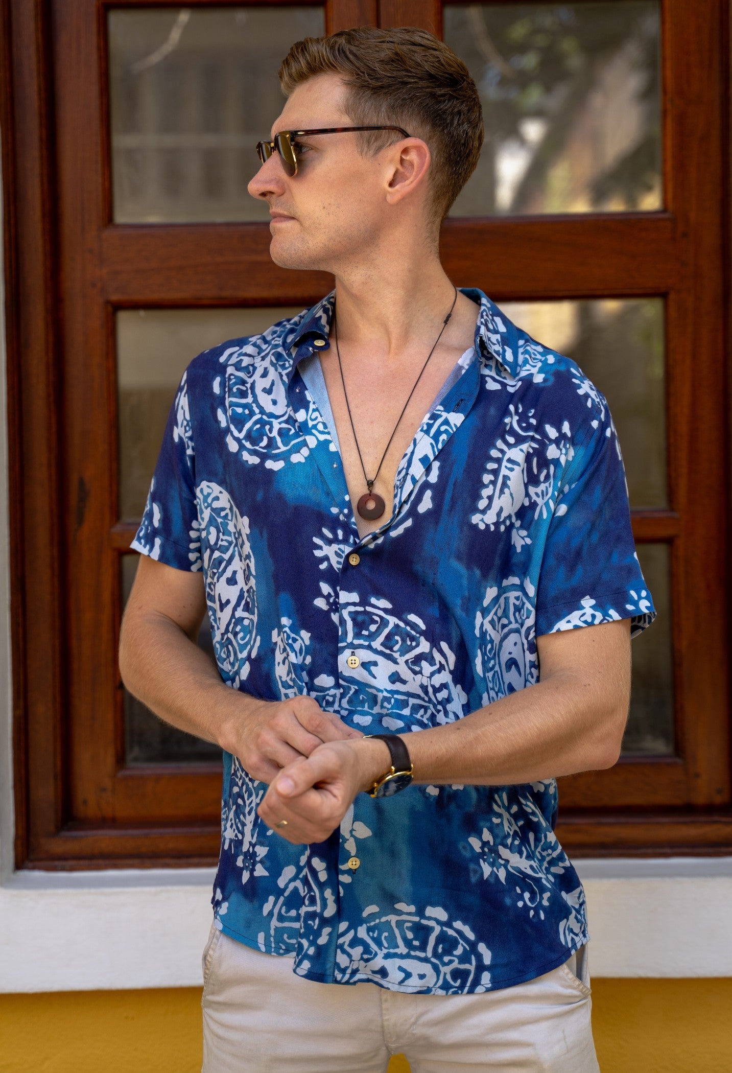 The Connor Large Paisley Print Short Sleeve Shirt