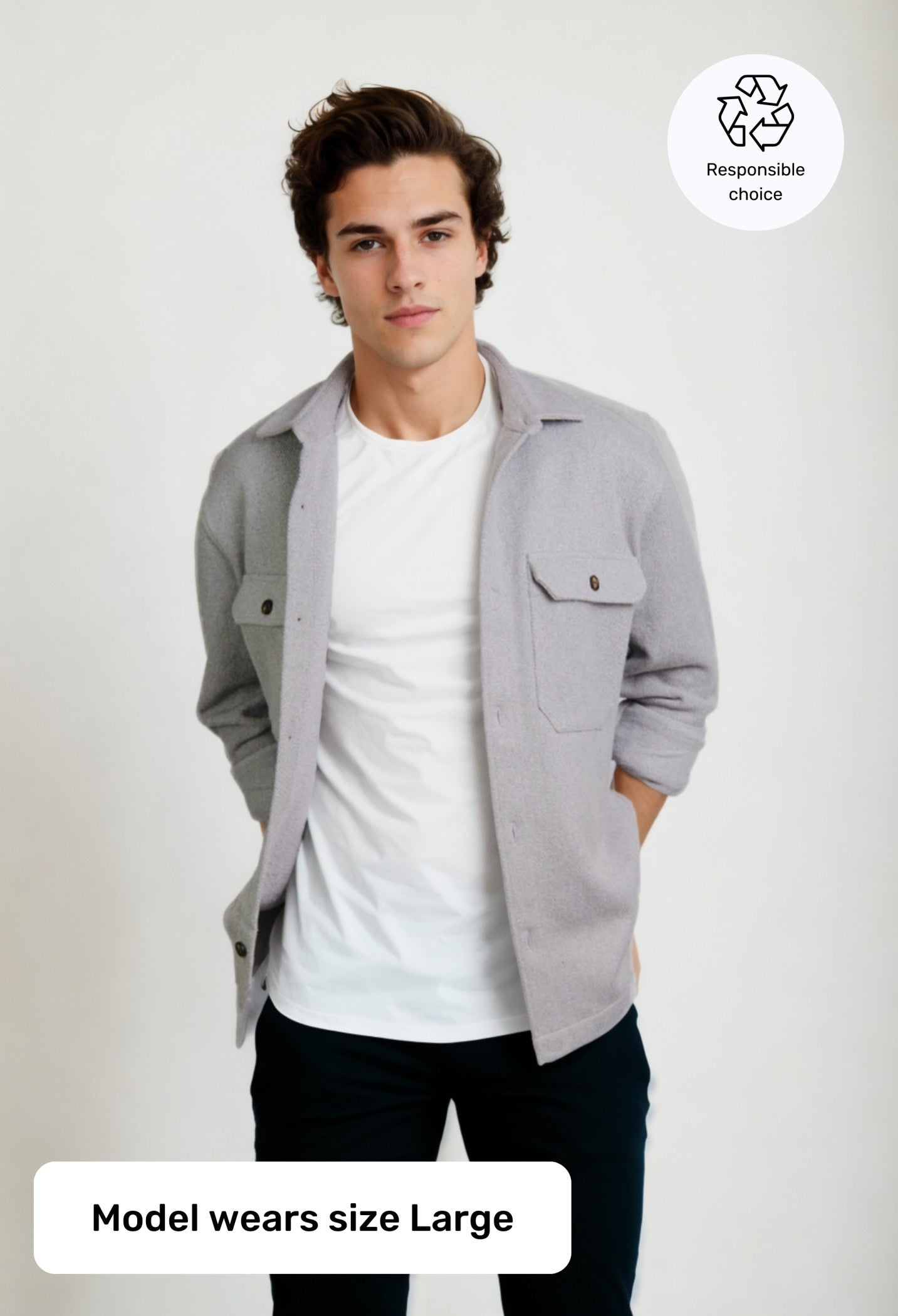 The James Limited Edition Grey Printed Overshirt