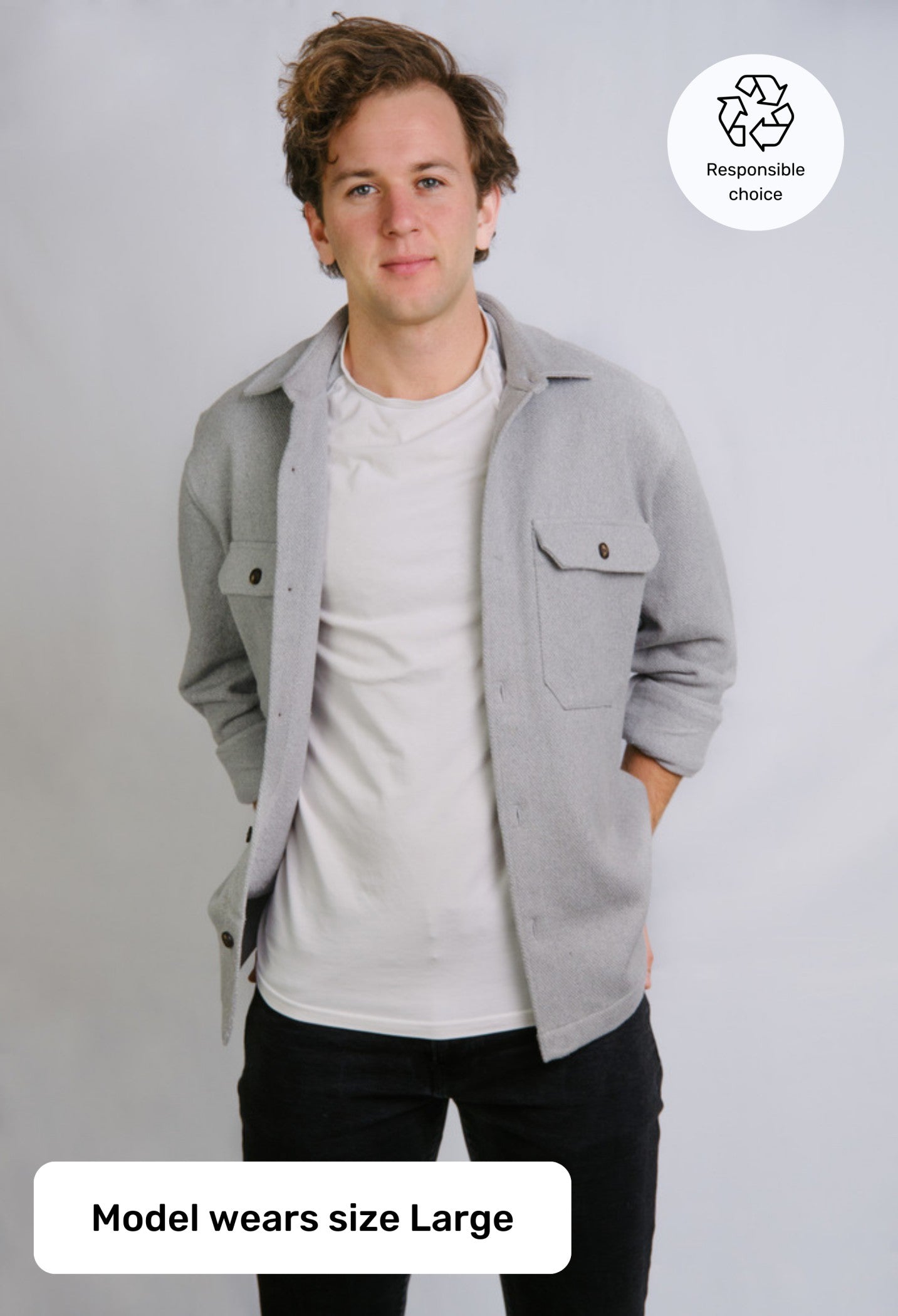 The James Refined Grey Overshirt
