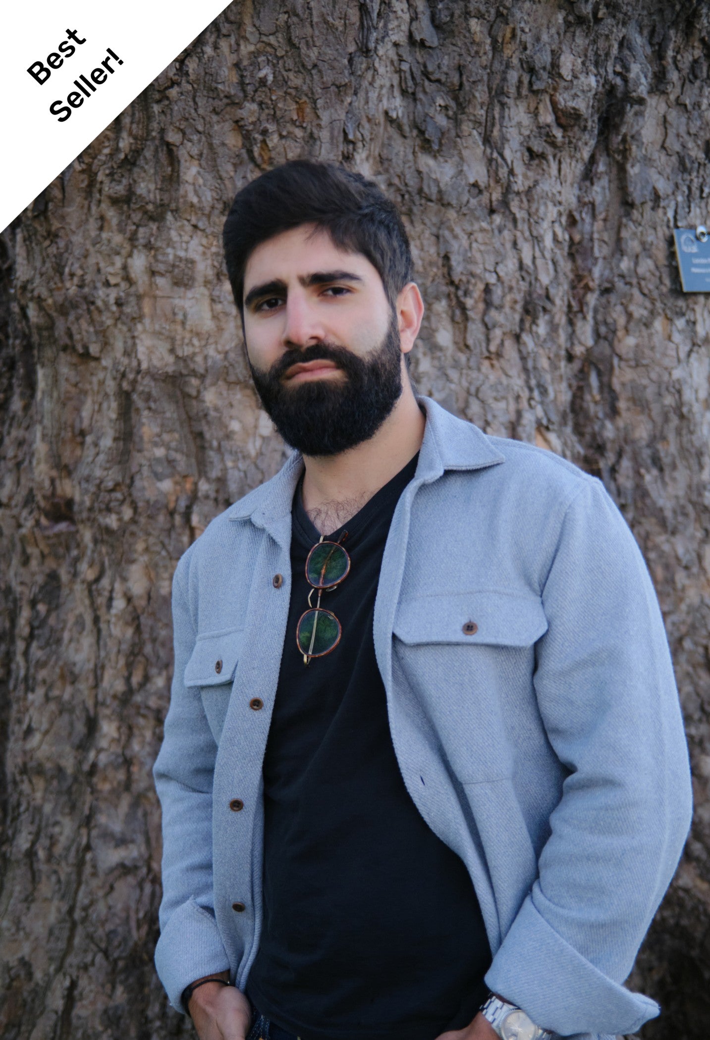The James Refined Grey Overshirt