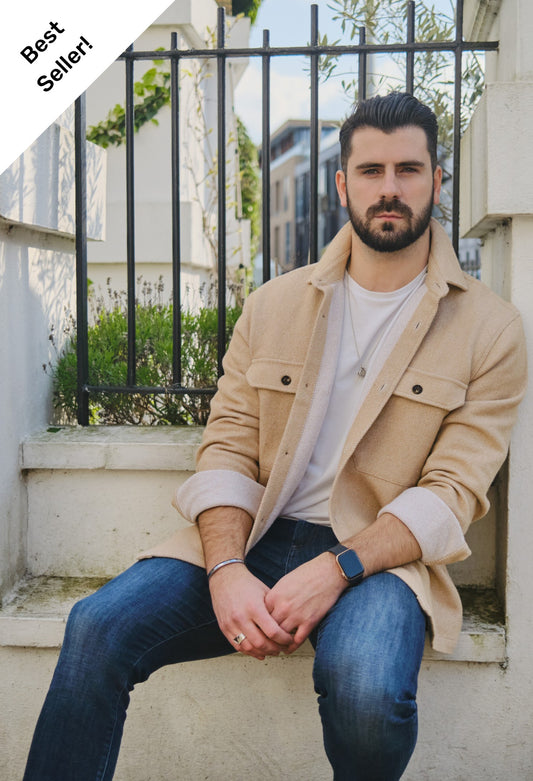 The James Refined Beige Overshirt