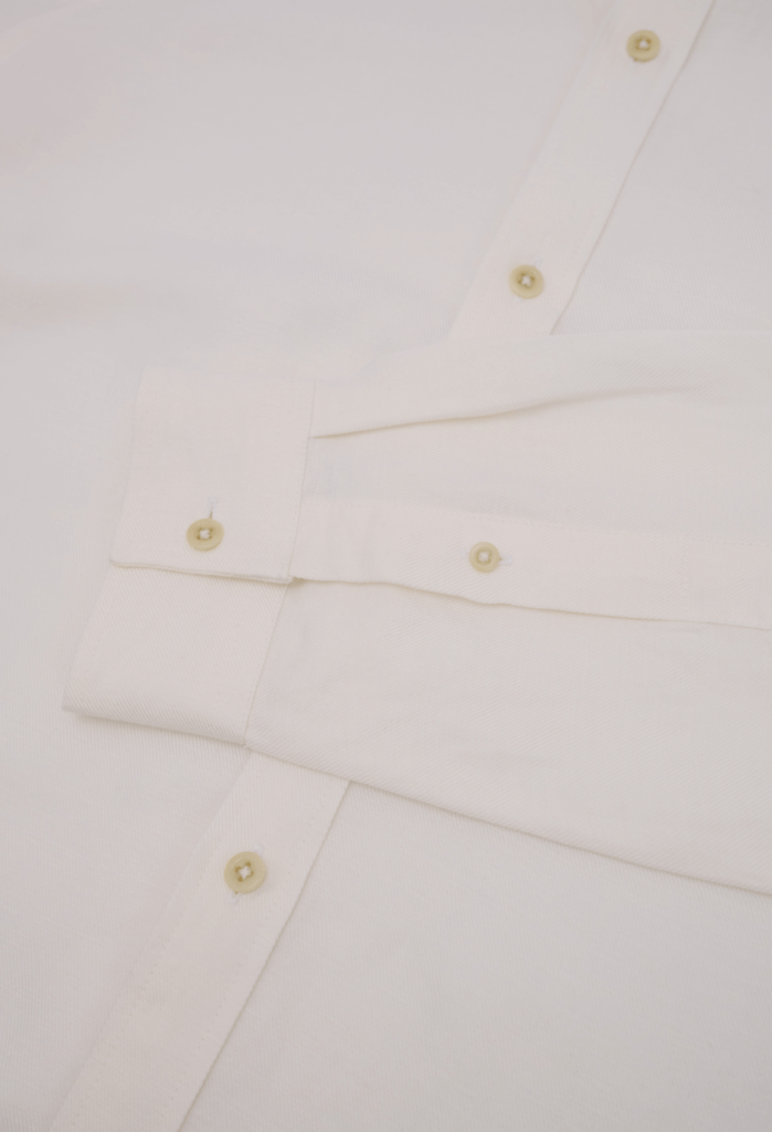 The Lukas Hemp Blend White Shirt