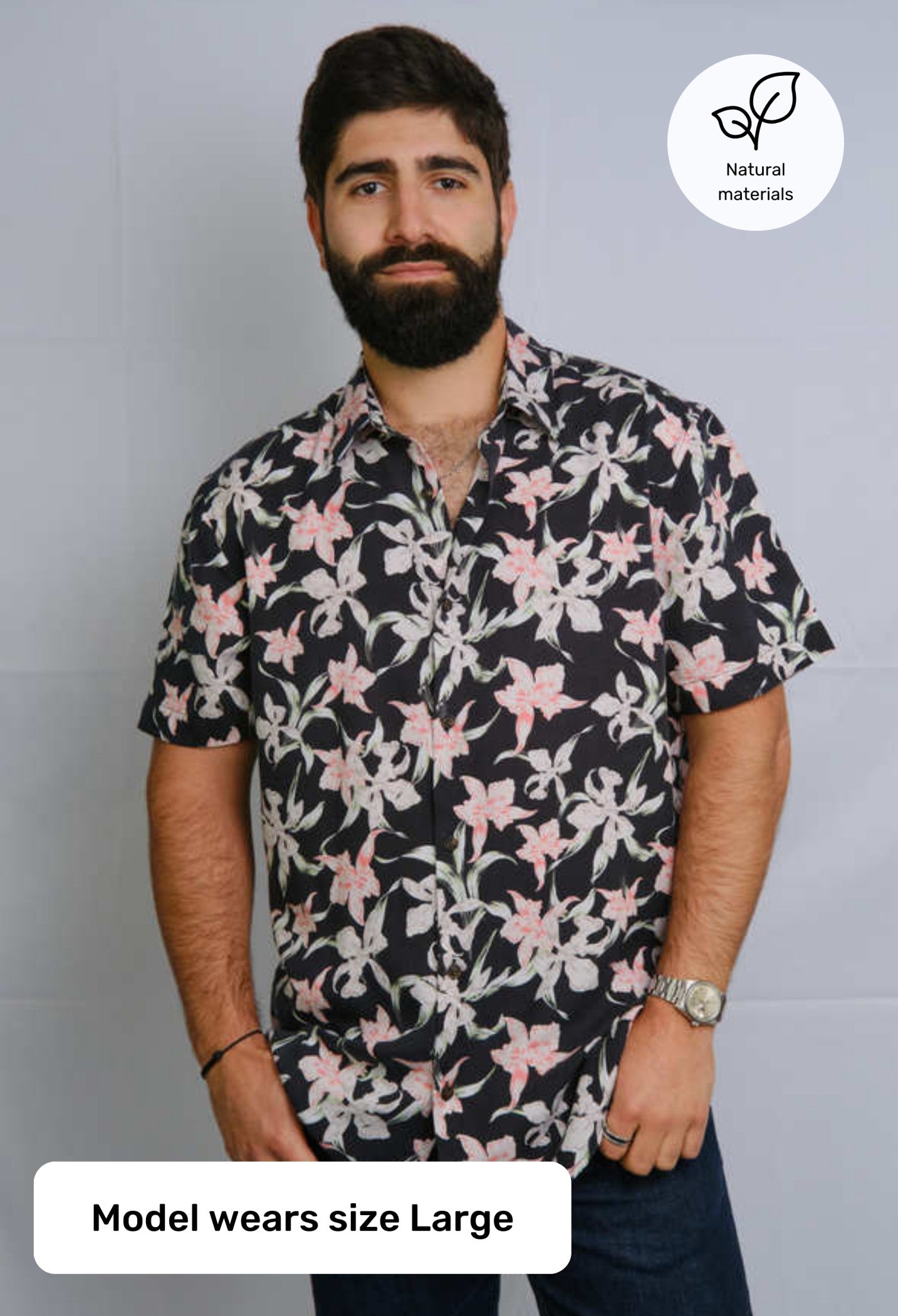 The Remi 100% Tencel Orchid Print Shirt