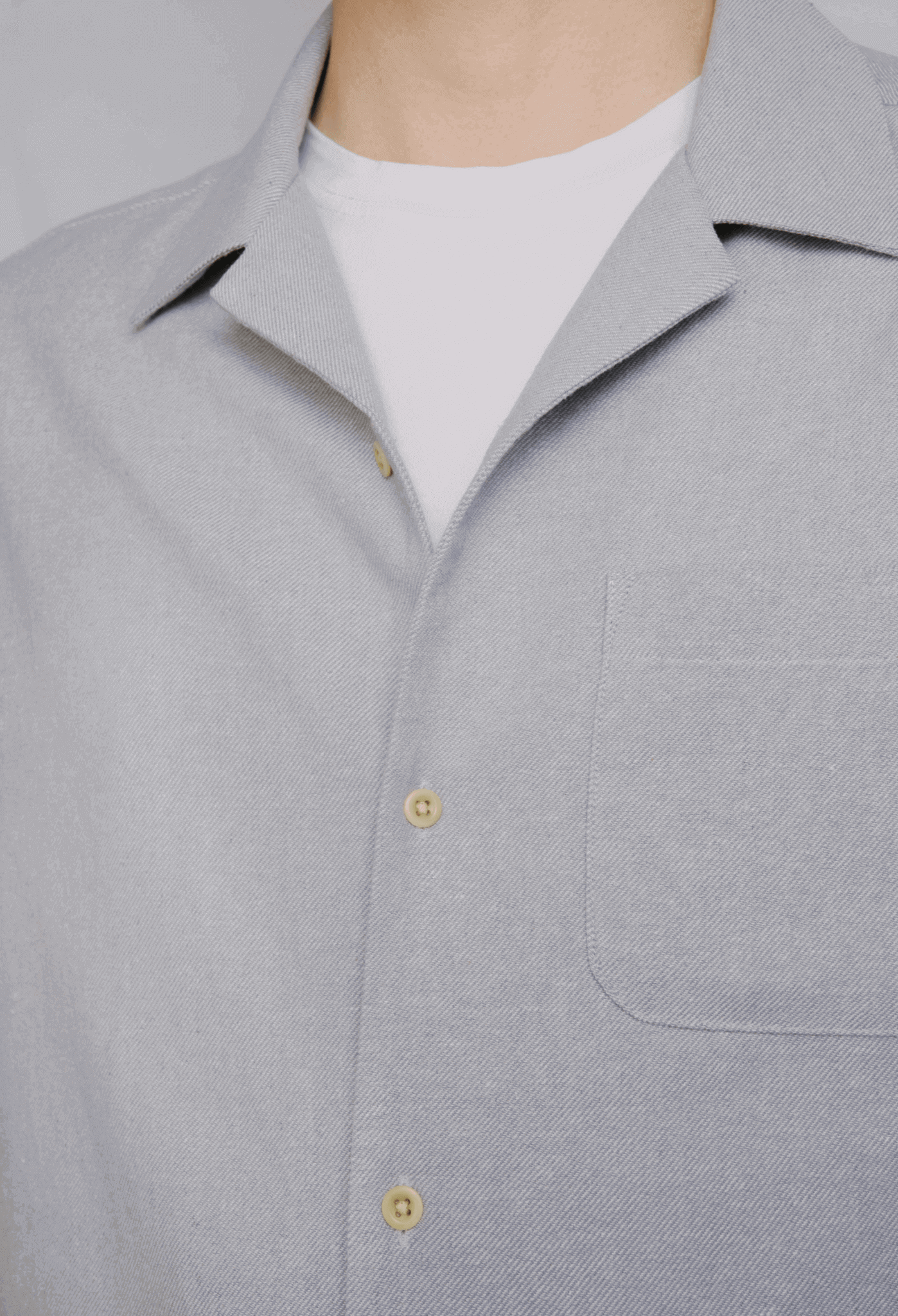 Alexander Short Sleeve Grey Shirt Buttons