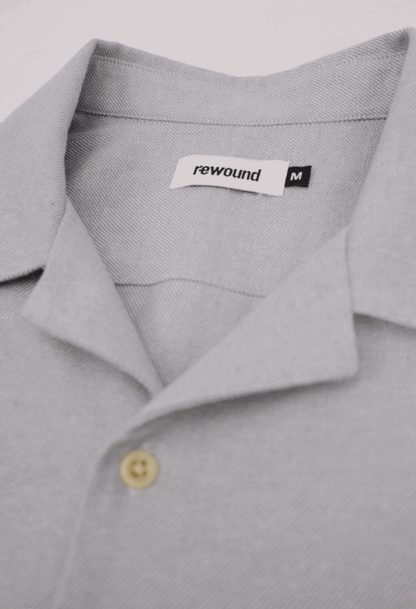 Alexander Short Sleeve Grey Shirt Collar