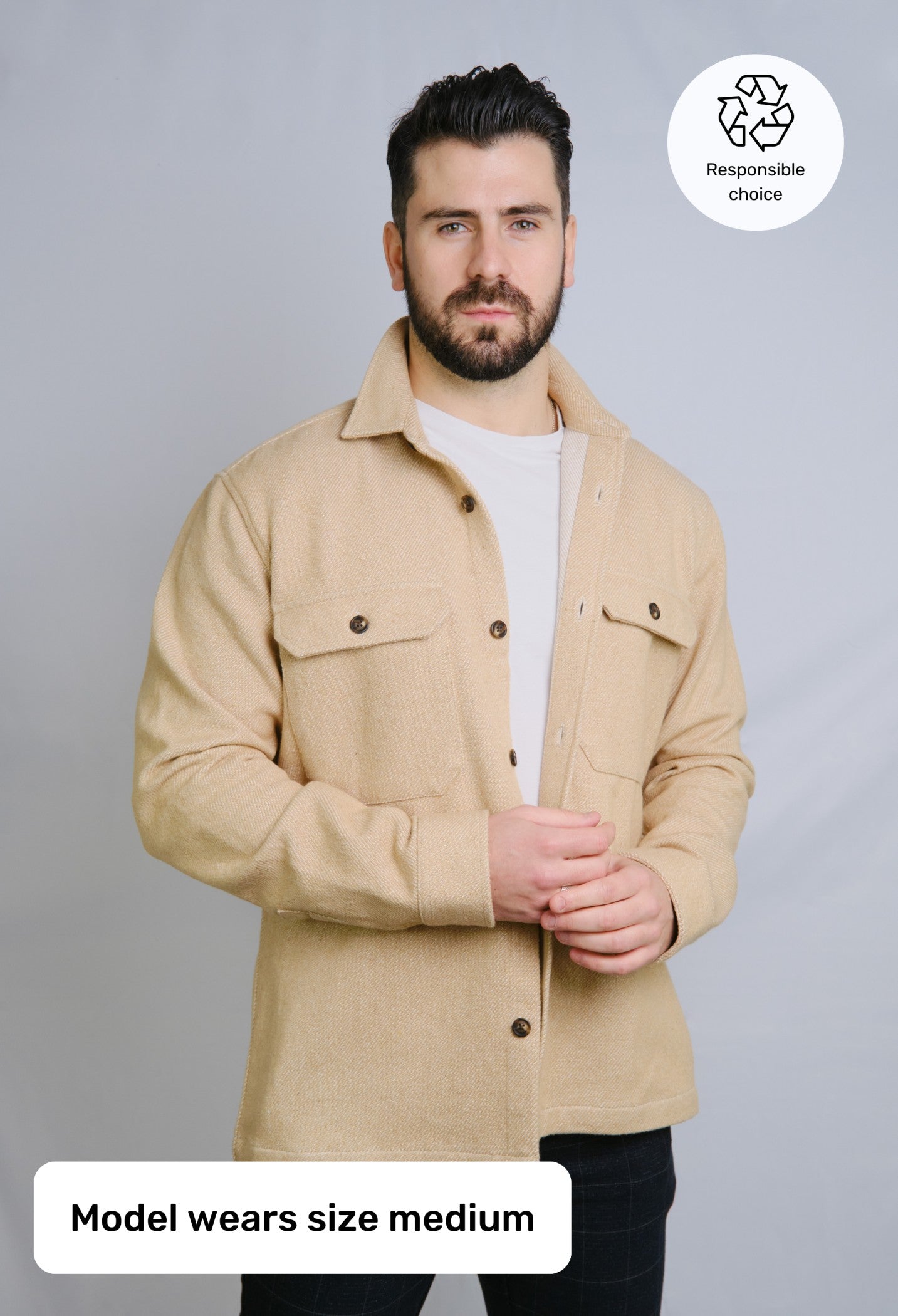 The James Refined Beige Overshirt