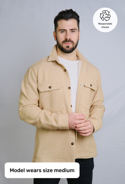 The James Refined Beige Overshirt