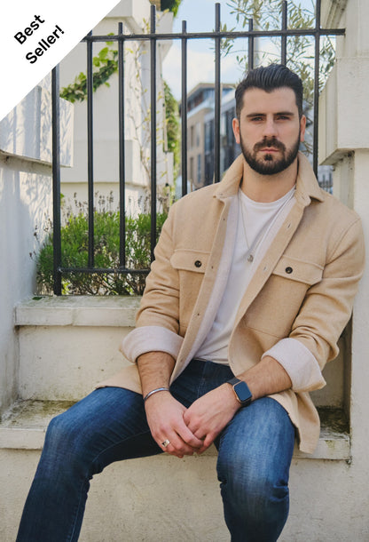 The James Refined Beige Overshirt