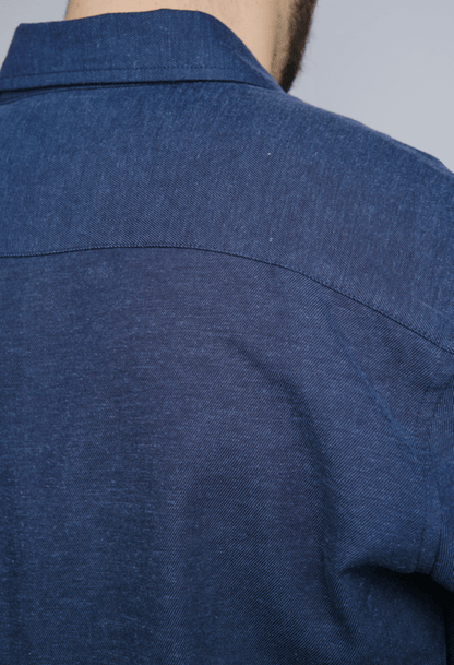 The Joseph Luxury Hemp Blend Navy Shirt