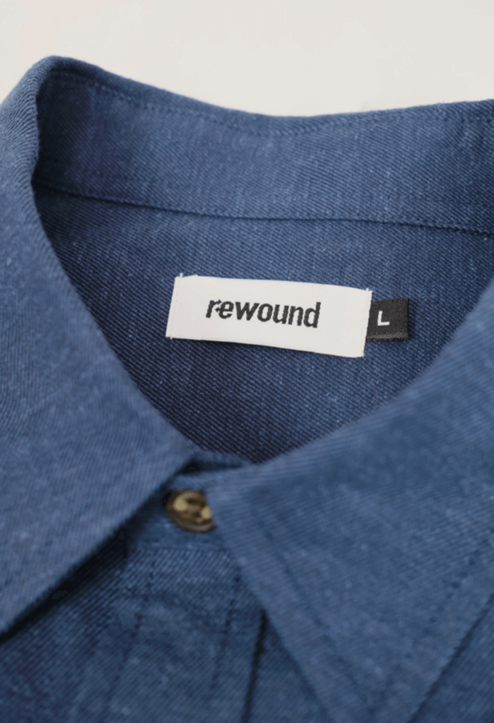 The Joseph Luxury Hemp Blend Navy Shirt