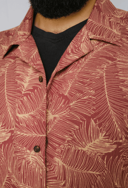 The Toby 100% Tencel Palm Print Shirt