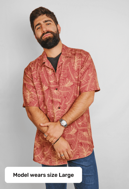 The Toby 100% Tencel Palm Print Shirt