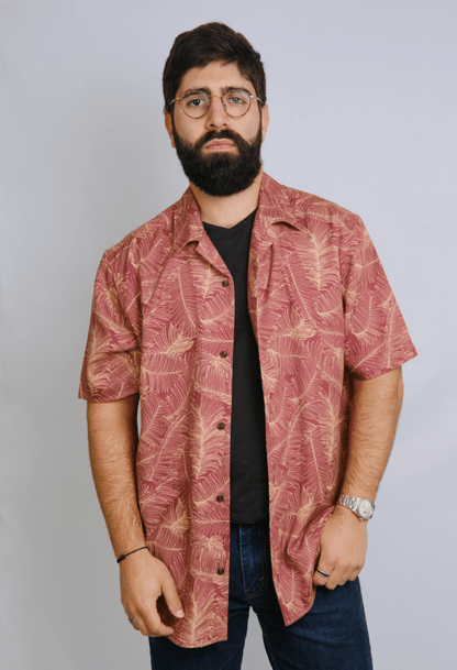 The Toby 100% Tencel Palm Print Shirt