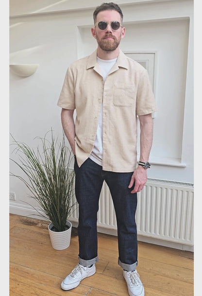The Alexander Short Sleeve Beige Shirt